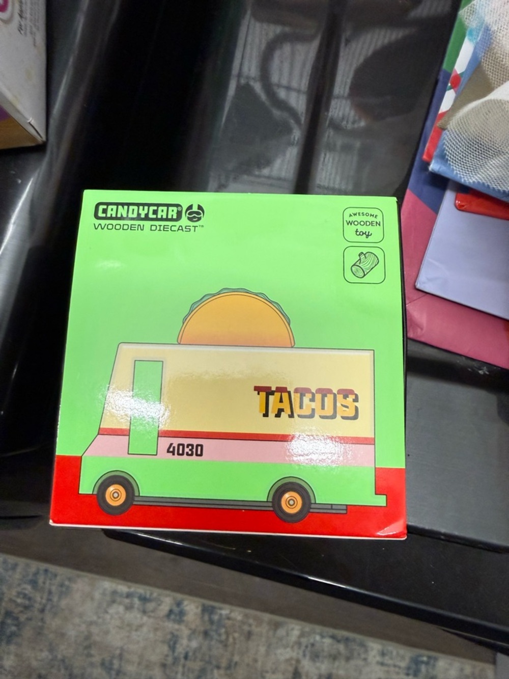 CandyCar Wooden Diecast Taco Truck. New.